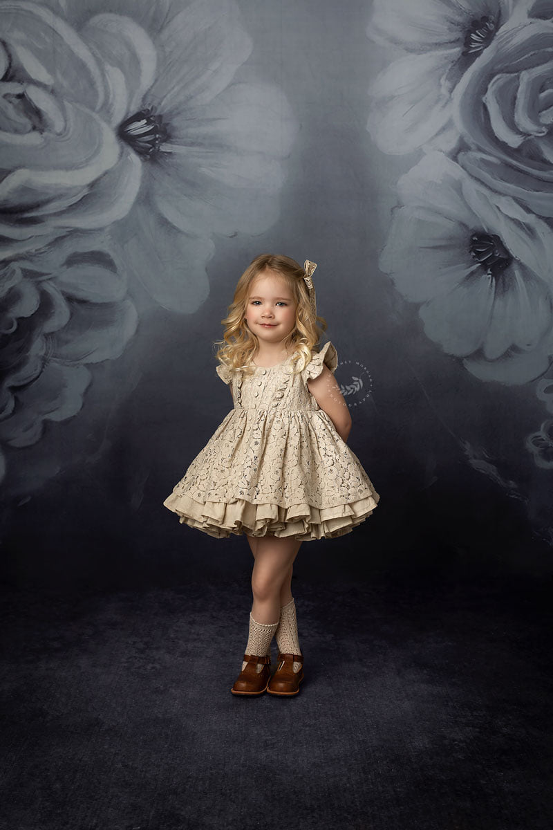 Kate Fine Art Flowers Gray Backdrop Portrait Photography Designed by JS Photography - Kate Backdrop AU