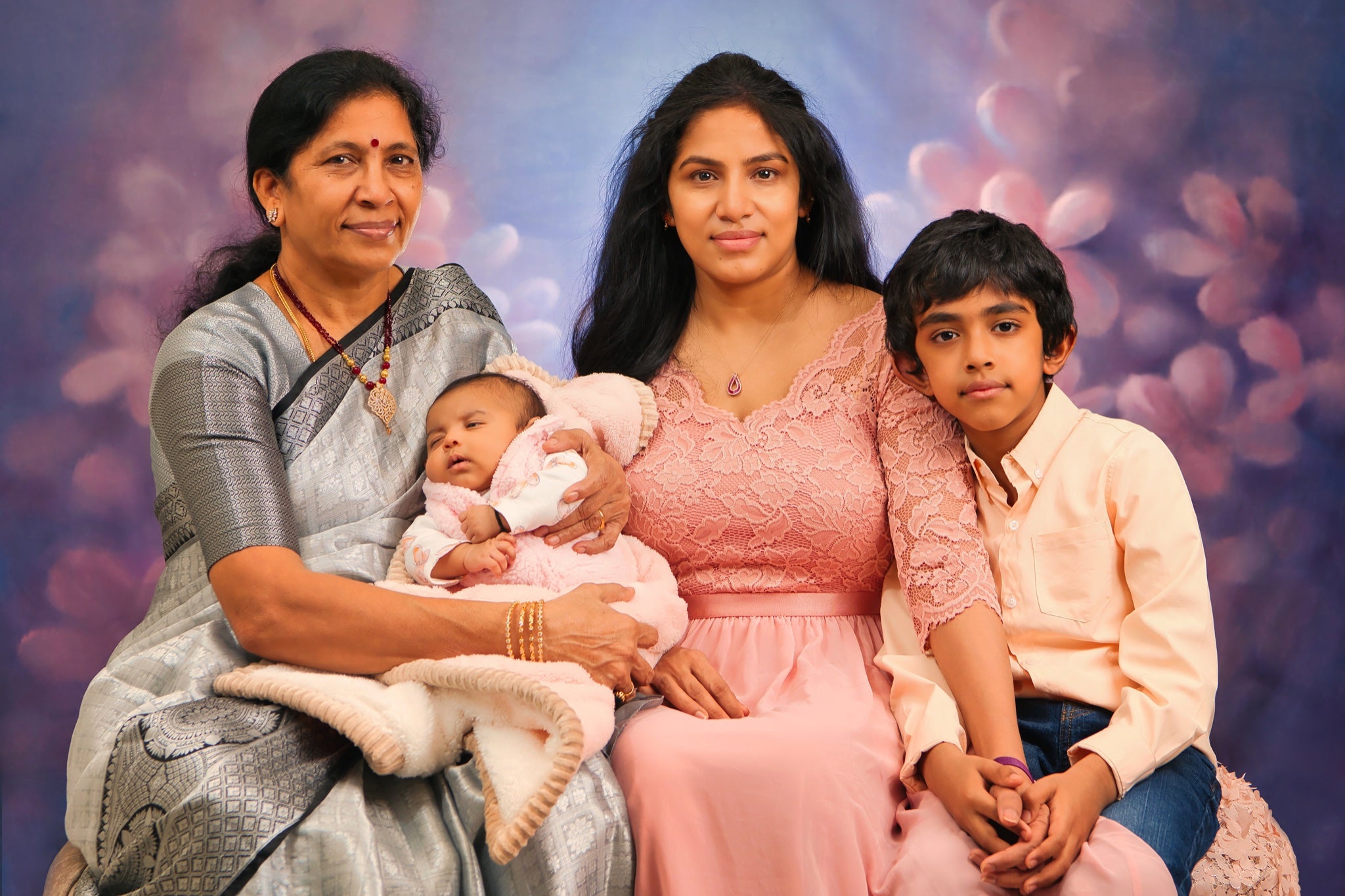 Kate Fine Art Flowers Blue Abstract Backdrop Designed by GQ - Kate Backdrop AU