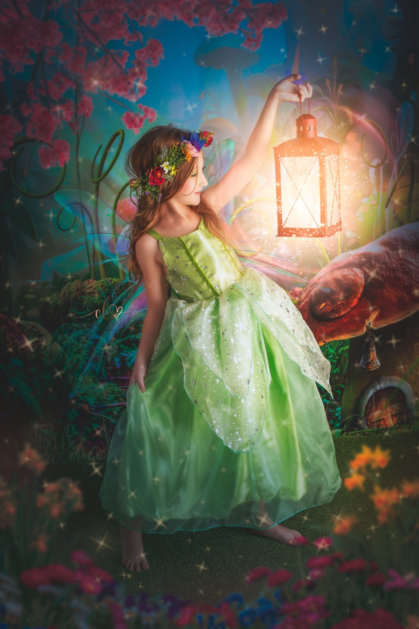 Kate Children Fairy Tale Wonderland Forest Mushrooms Backdrops - Kate Backdrop AU
