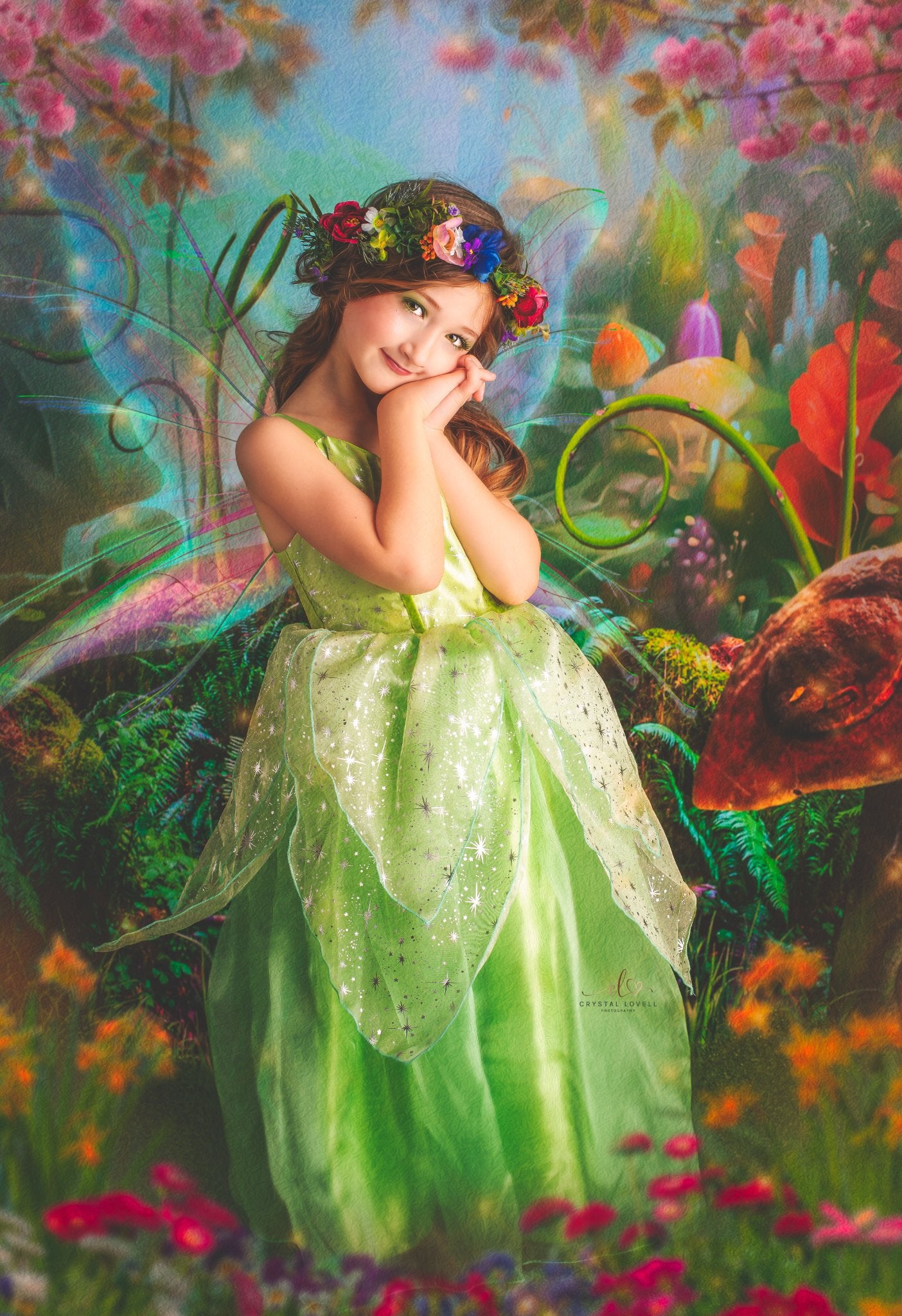 Kate Children Fairy Tale Wonderland Forest Mushrooms Backdrops - Kate Backdrop AU