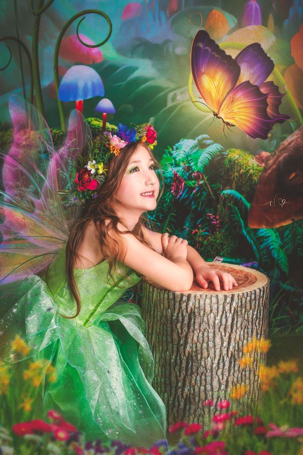 Kate Children Fairy Tale Wonderland Forest Mushrooms Backdrops - Kate Backdrop AU