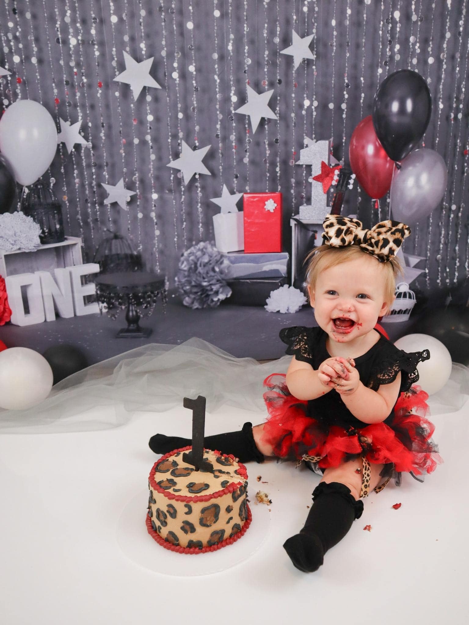 Kate rock star 1st birthday boy Backdrop designed by studio gumot - Kate Backdrop AU