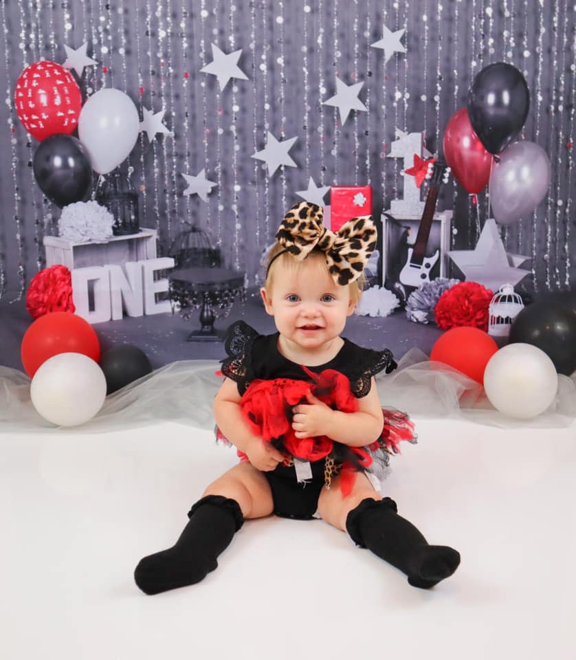 Kate rock star 1st birthday boy Backdrop designed by studio gumot - Kate Backdrop AU