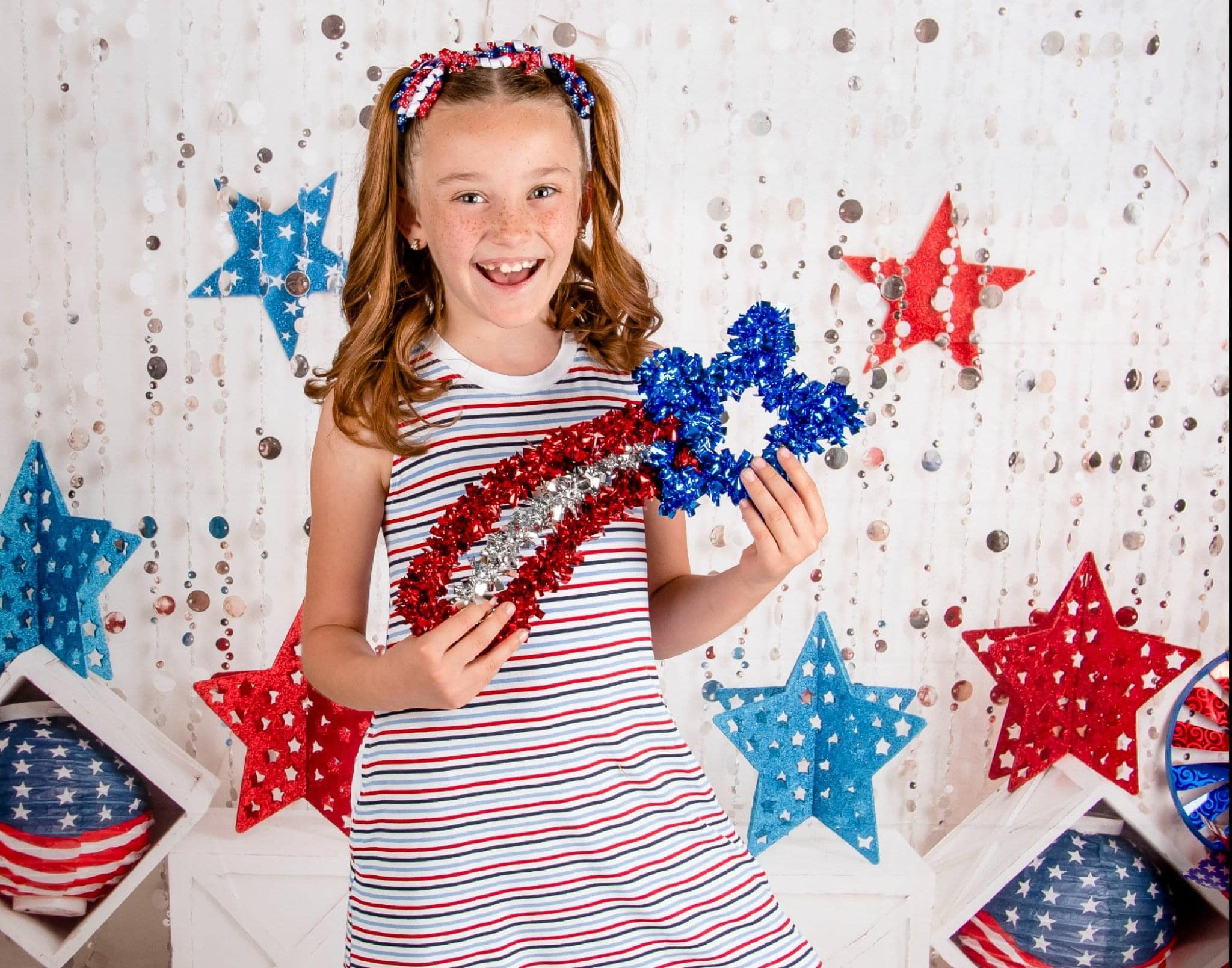 Kate 4th of July Banner Independence Day Backdrop for Photography Designed by Lisa B - Kate Backdrop AU