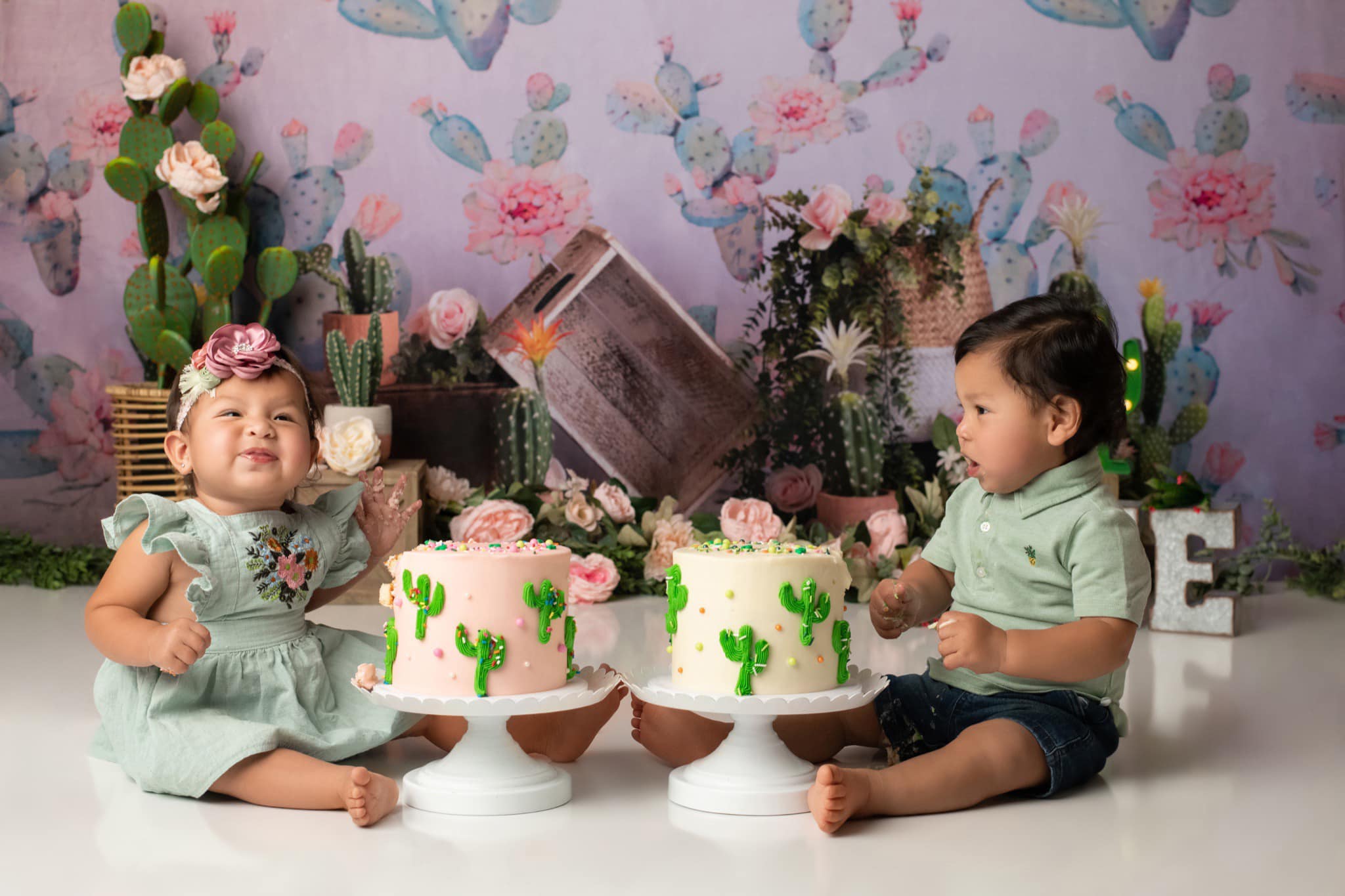 Kate Emmas Cactus Children Backdrop Designed by Keerstan Jessop - Kate Backdrop AU