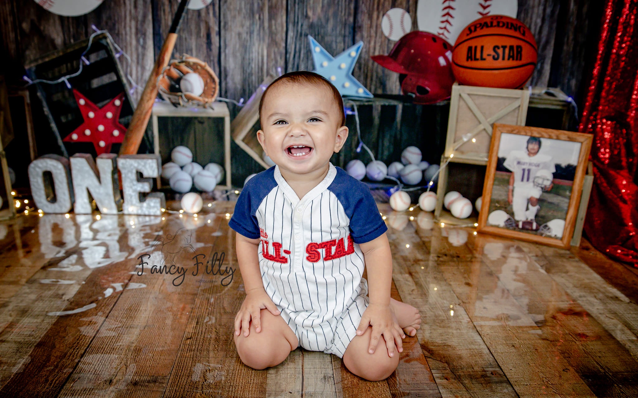 Kate Baseball Lantern Backdrop Deep Wood Grain Designed by Emetselch - Kate Backdrop AU