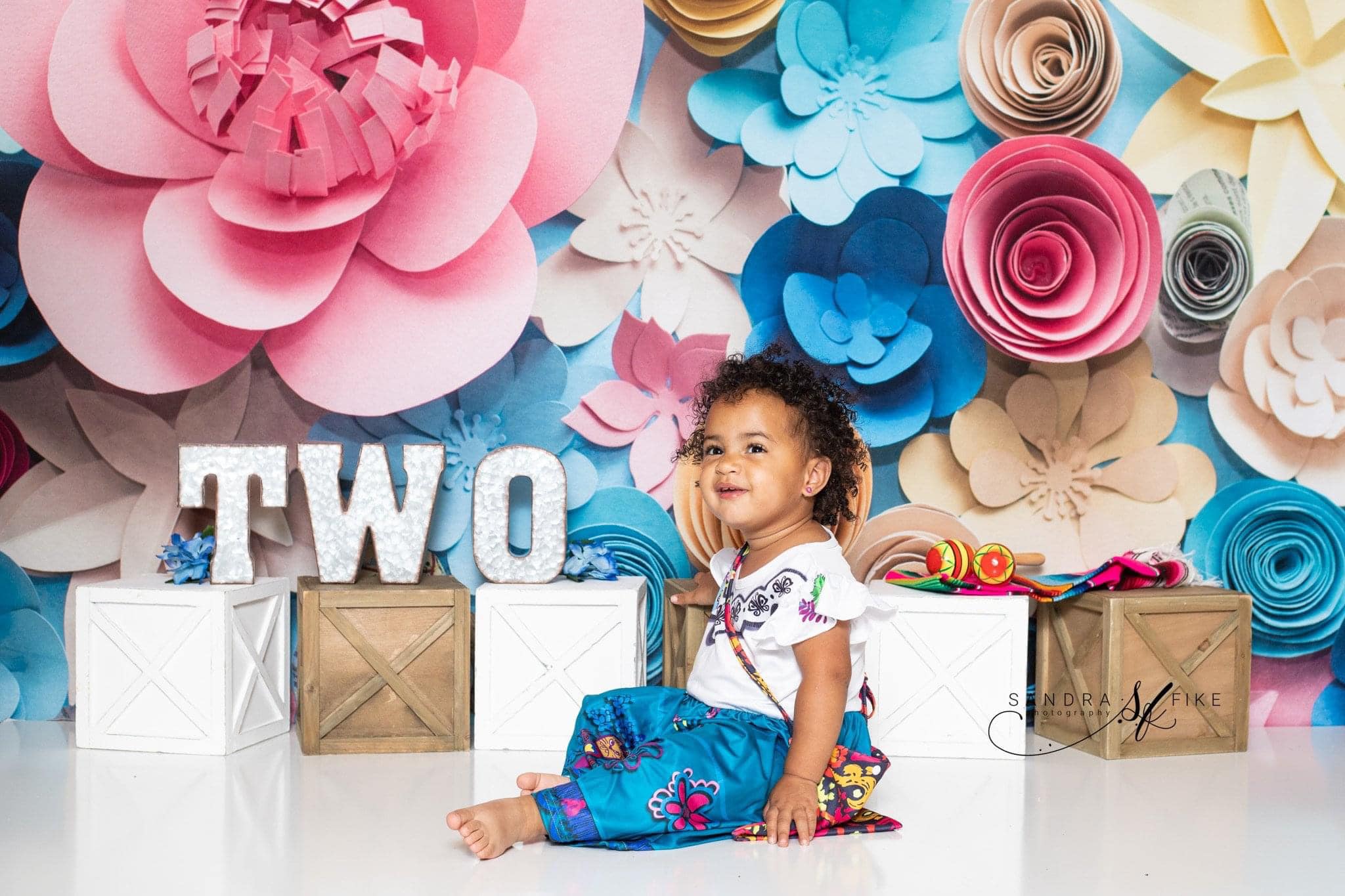 Kate Colored 3D Flower Backdrop Diy Floral Background - Kate Backdrop AU