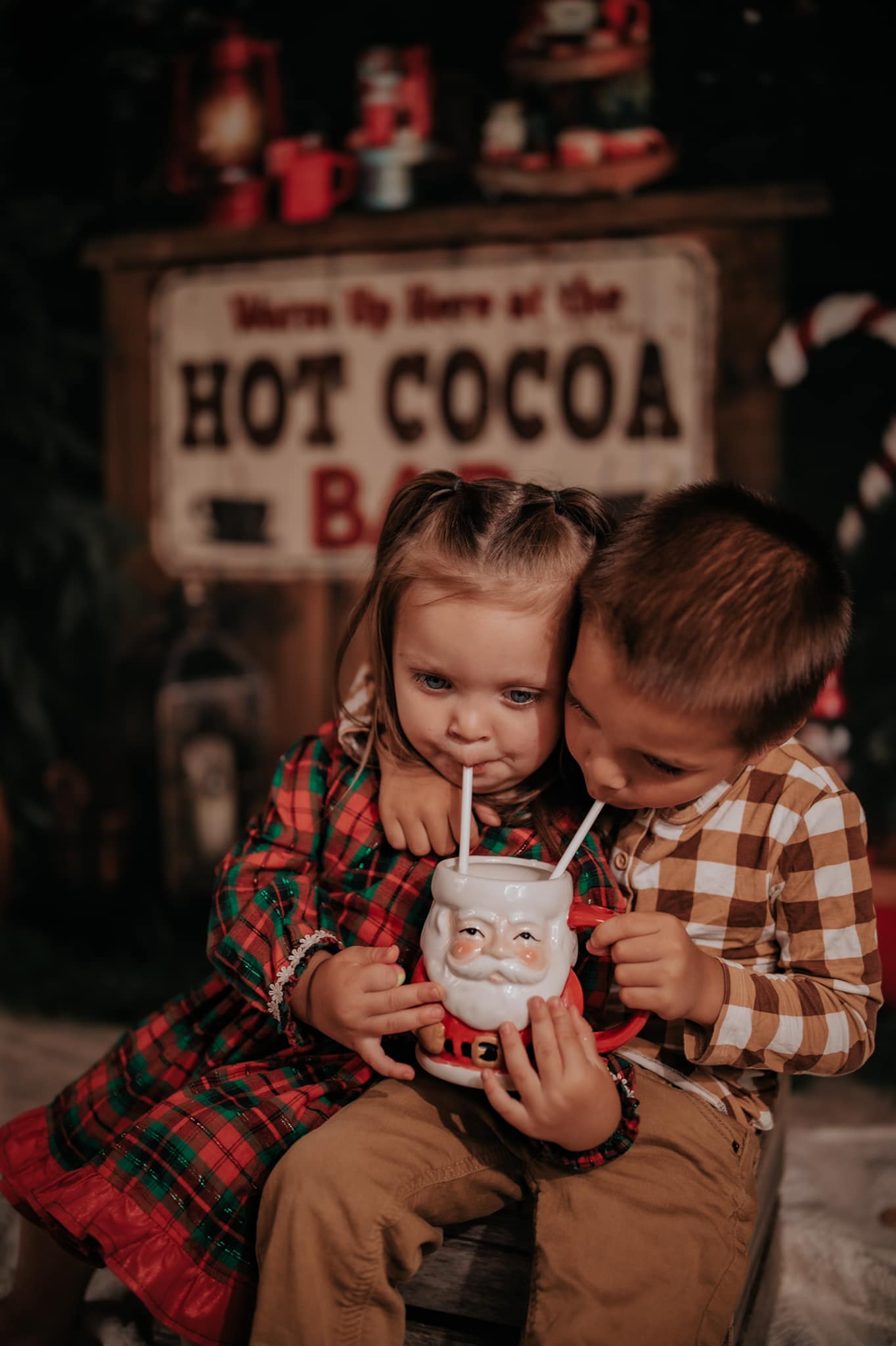 Kate Christmas Backdrop Hot Cocoa for Photography - Kate Backdrop AU