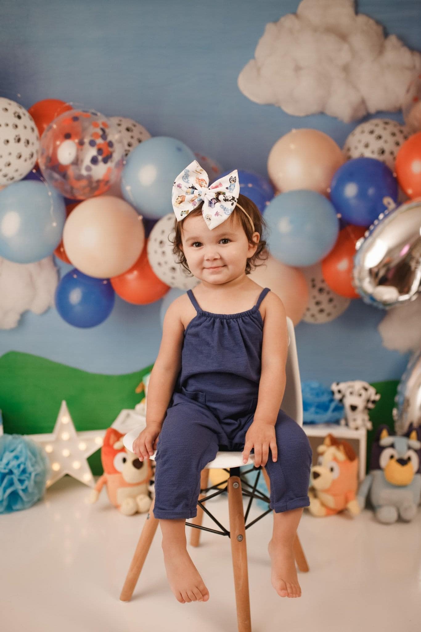 Kate Blue Dog Birthday Backdrop Designed by Mandy Ringe Photography - Kate Backdrop AU