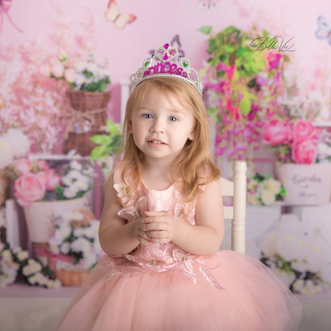 Kate Spring Flowers Butterfly Wall Backdrop Designed by Emetselch - Kate Backdrop AU