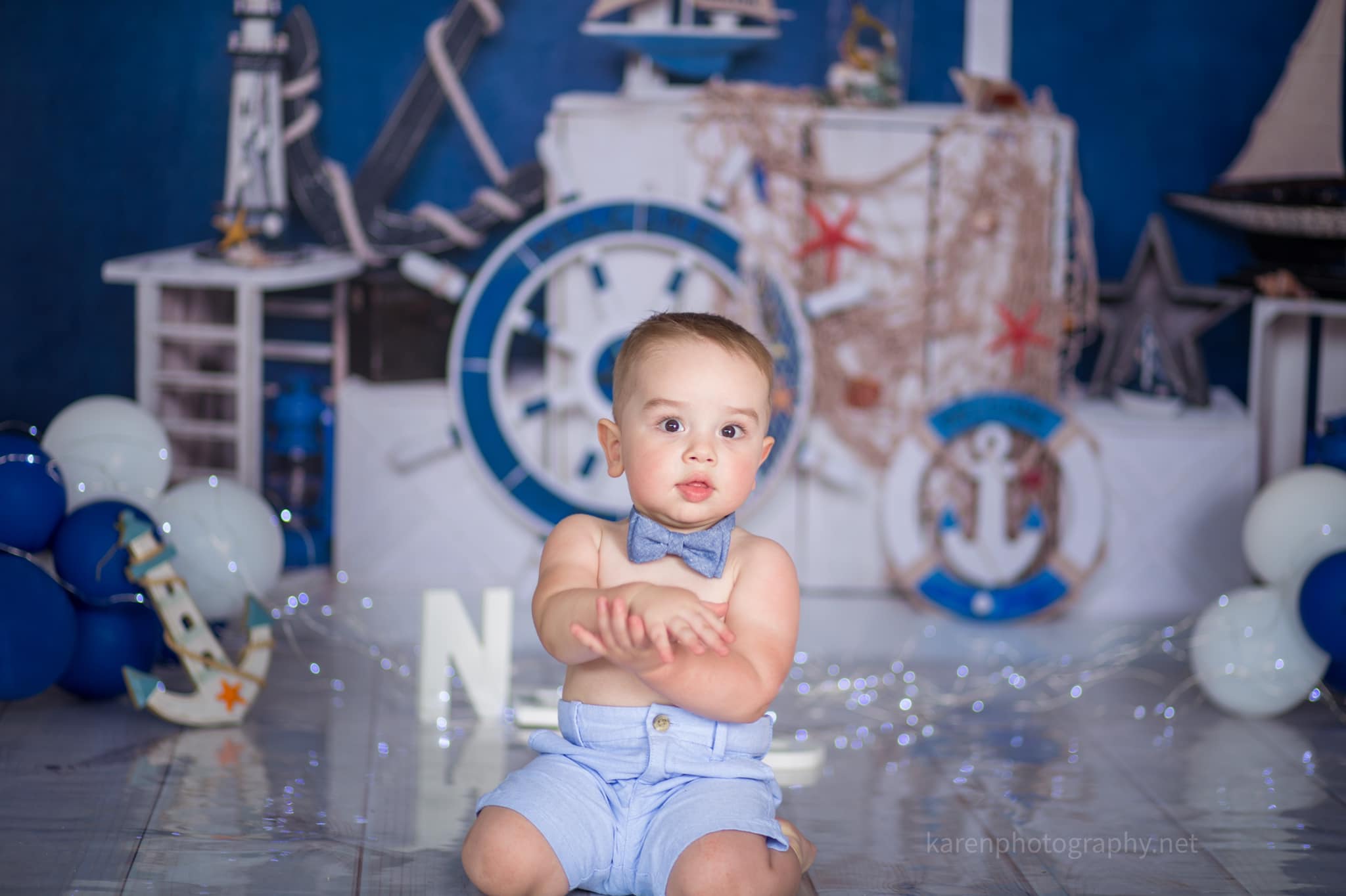 Kate Summer Sailor Sailing Blue Backdrop Designed by Emetselch - Kate Backdrop AU