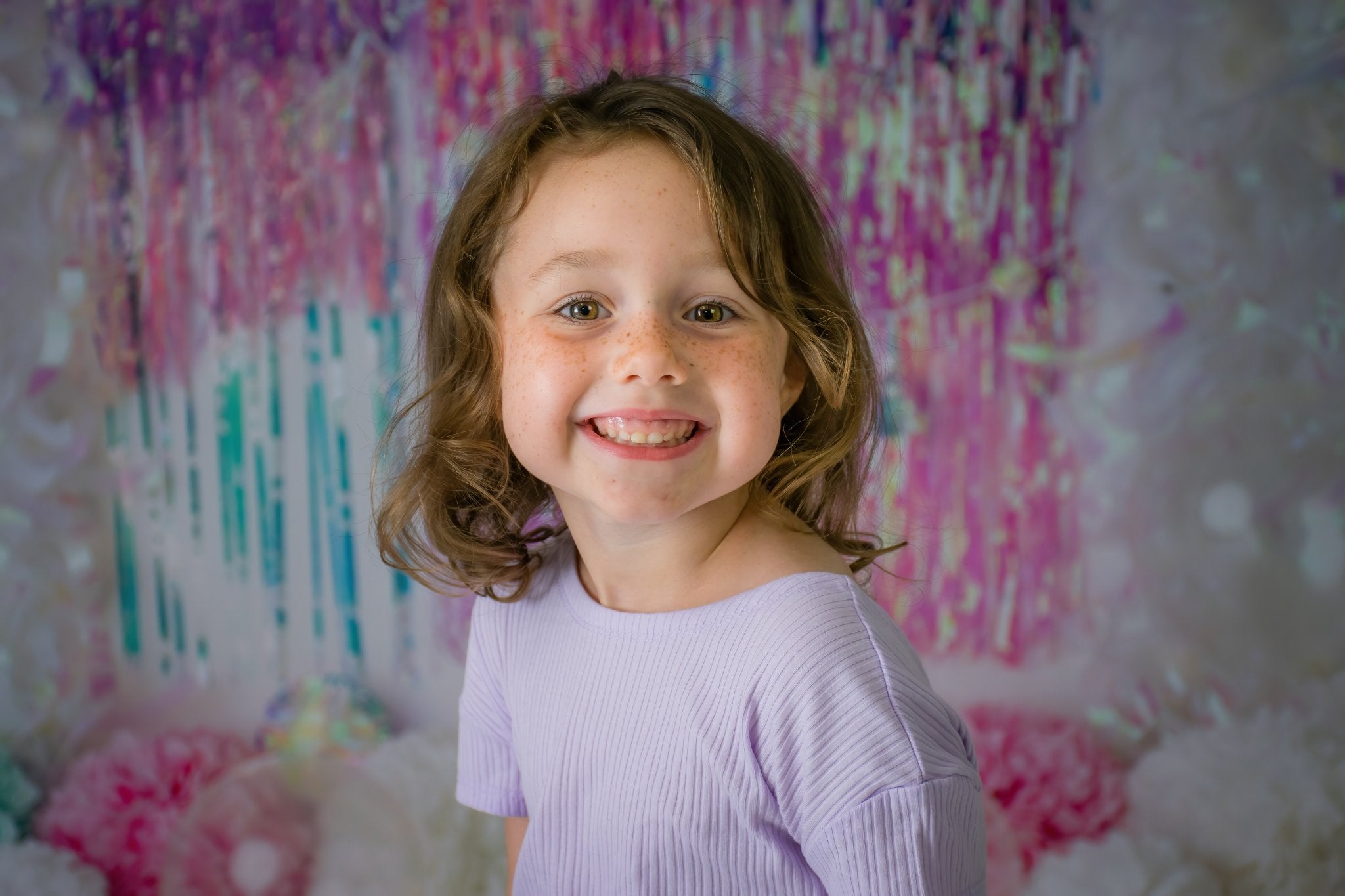 Kate Iridescent Rainbow Sparkle Backdrop Designed by Mandy Ringe Photography