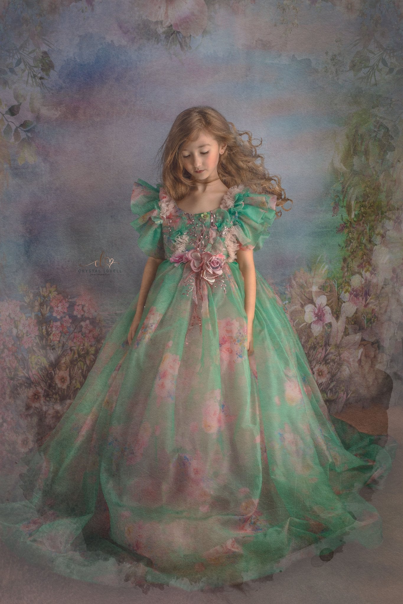 Kate Valentine's Day Vintage Flowers Bokeh Smog Backdrop for Photography Designed by JFCC - Kate Backdrop AU