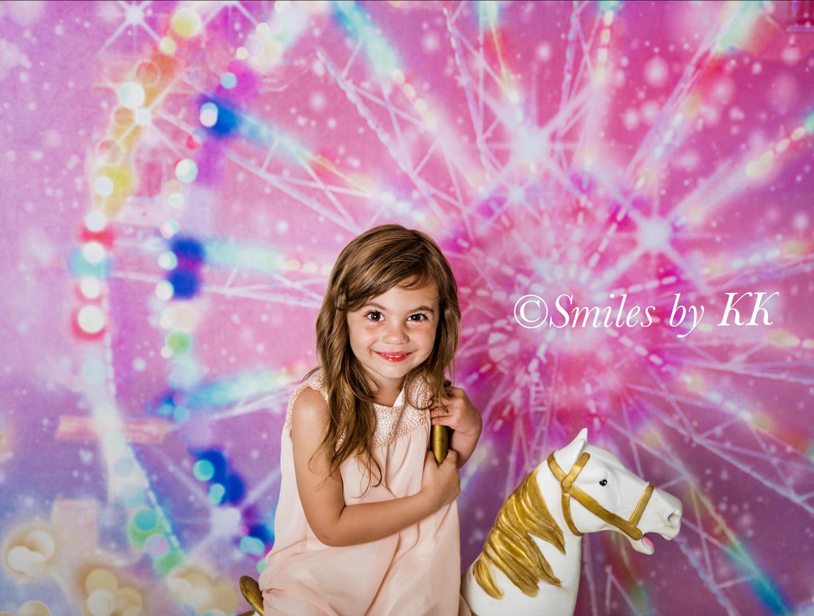 Kate Ferris Wheel Backdrop Pink Dream Bokeh Designed by GQ - Kate Backdrop AU