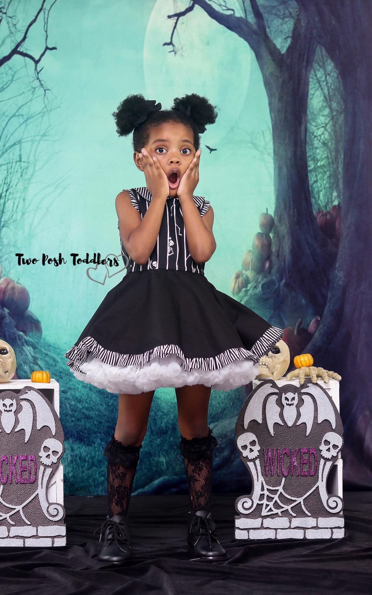 Kate Photography Fantastic Halloween Backdrops Forest Night Moon - Kate Backdrop AU