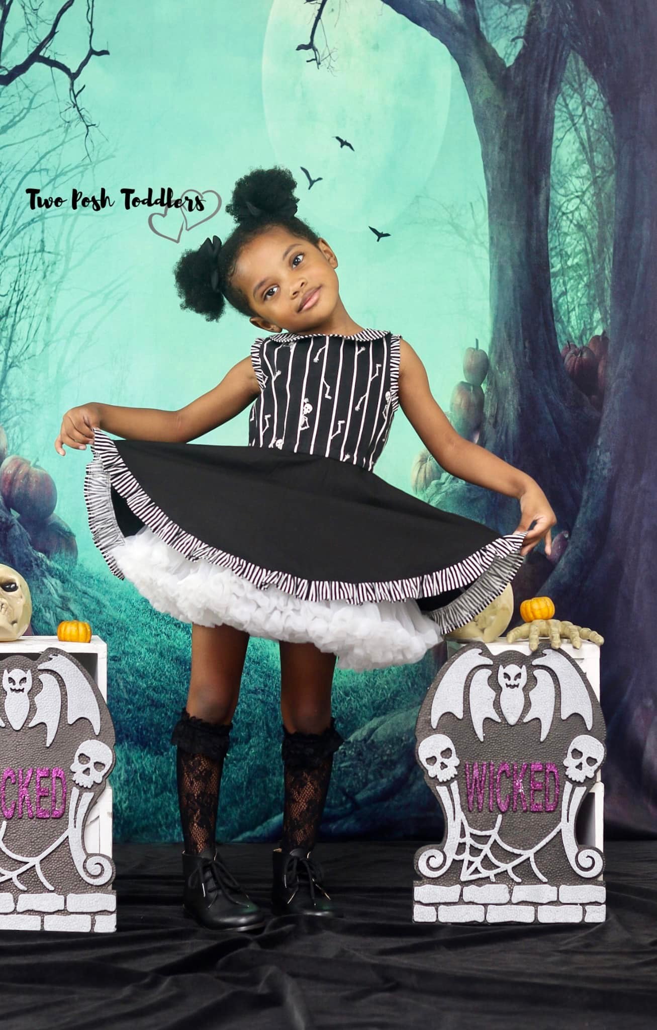 Kate Photography Fantastic Halloween Backdrops Forest Night Moon - Kate Backdrop AU