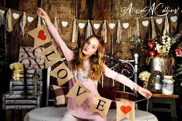 Kate Valentine's Day Headboard Backdrop Designed by AAE Photography - Kate Backdrop AU