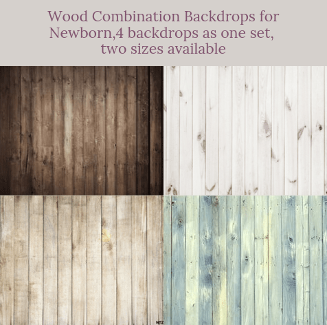 Wood combination backdrops for newborn( 4 backdrops in total )AU