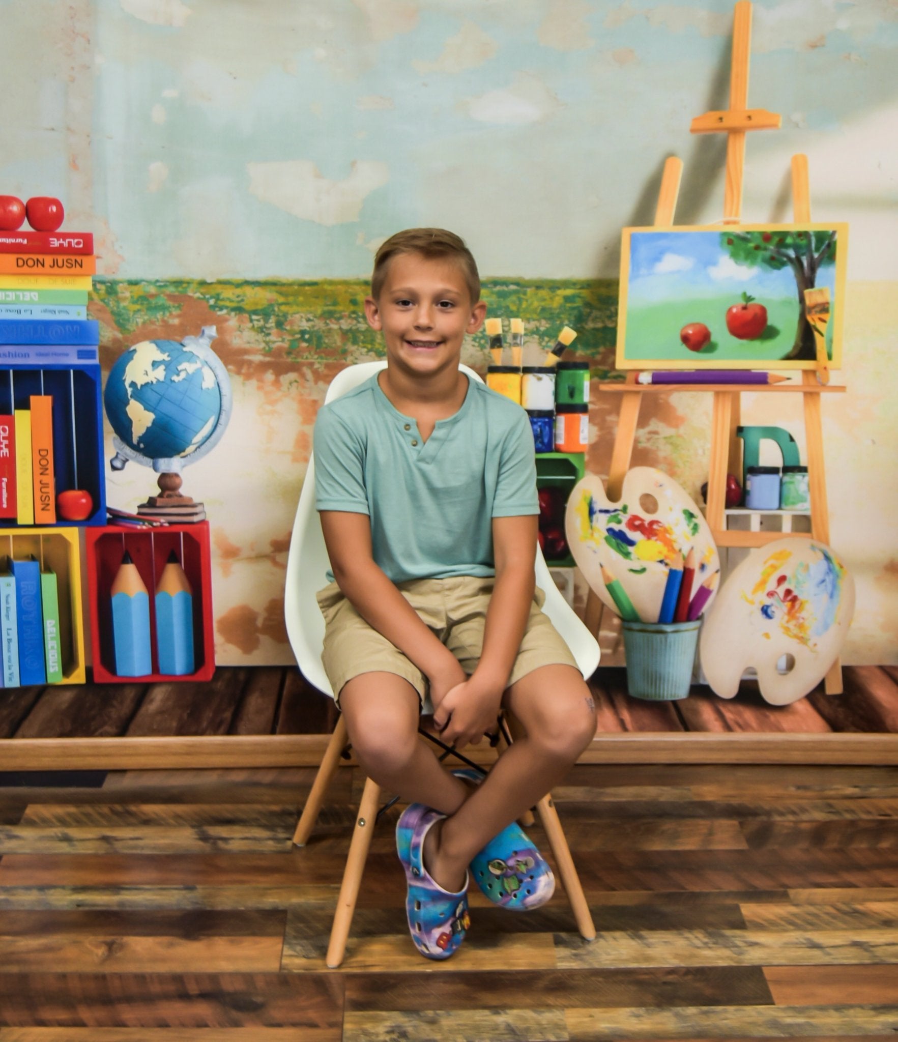 Kate Back to school Backdrop Painting School Season Designed by Emetselch - Kate Backdrop AU