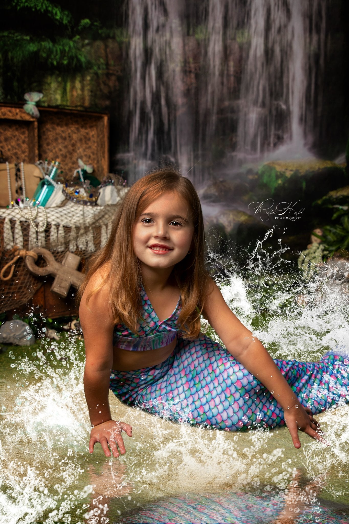 Kate Summer Backdrop Waterfall Nature for Photography - Kate Backdrop AU
