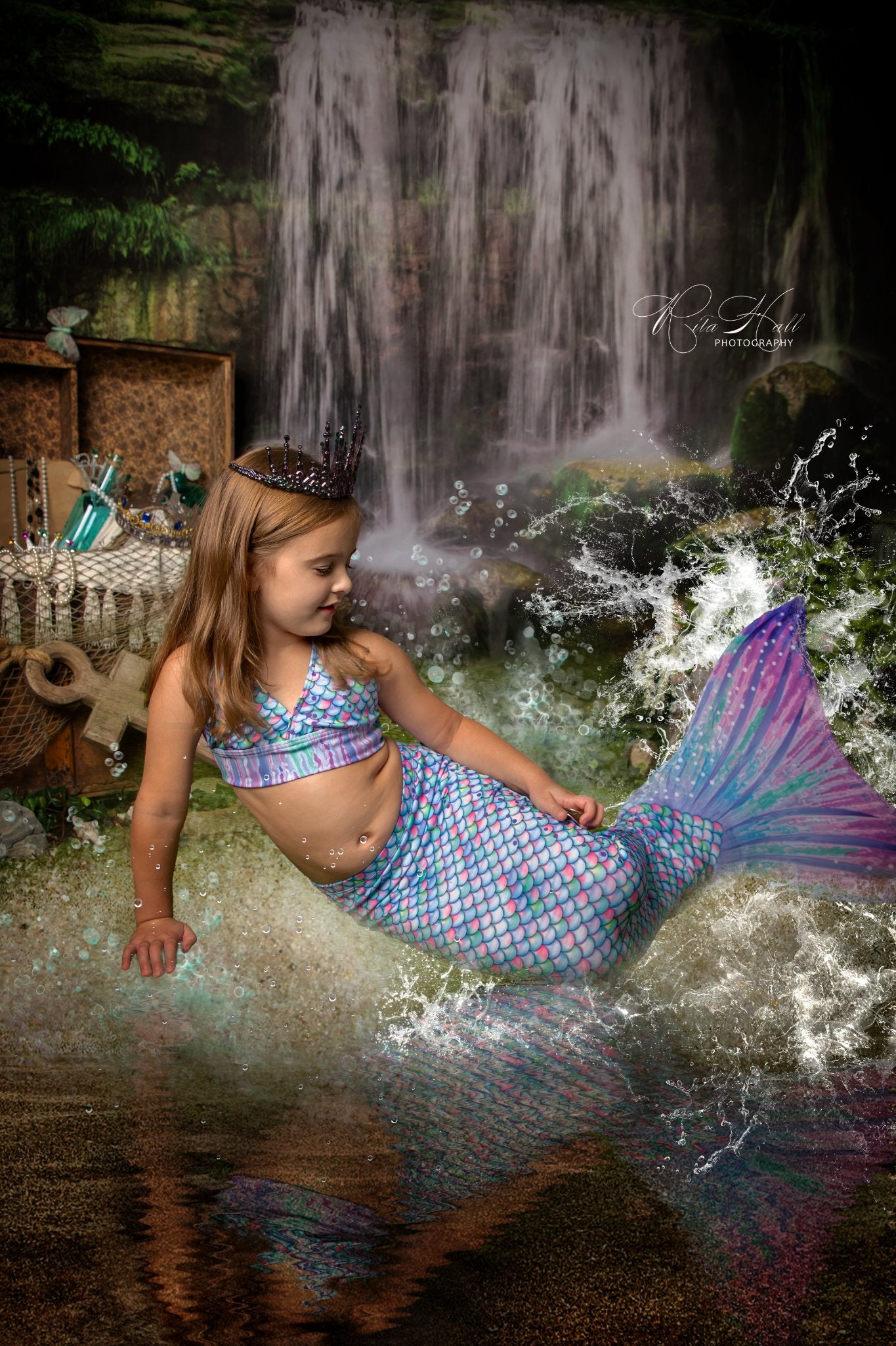 Kate Summer Backdrop Waterfall Nature for Photography - Kate Backdrop AU