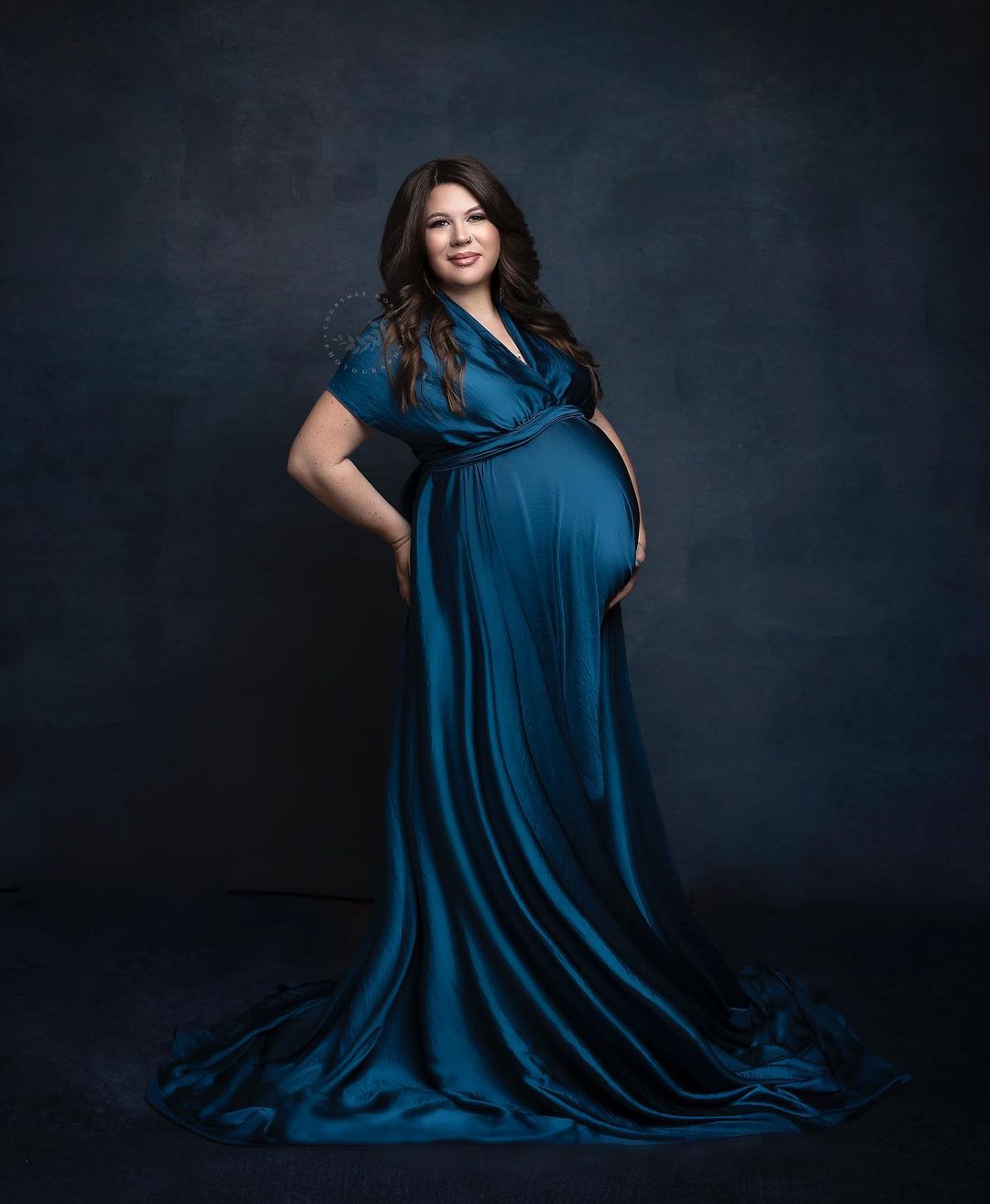 Kate Texture Abstract Fine Art Blue Backdrop Designed by Kate Image - Kate Backdrop AU