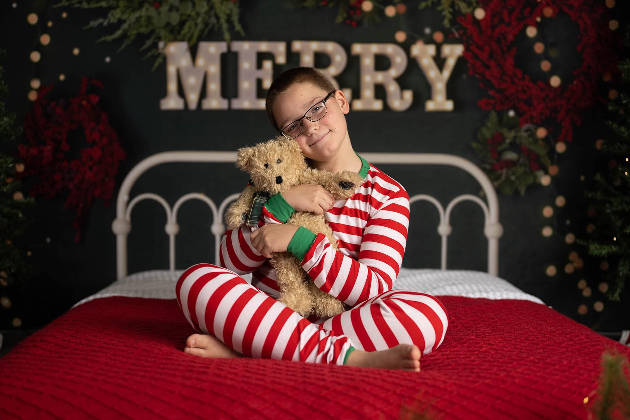 Kate Merry Christmas Backdrop Sparkle Headboard Designed By Mandy Ringe Photography - Kate Backdrop AU