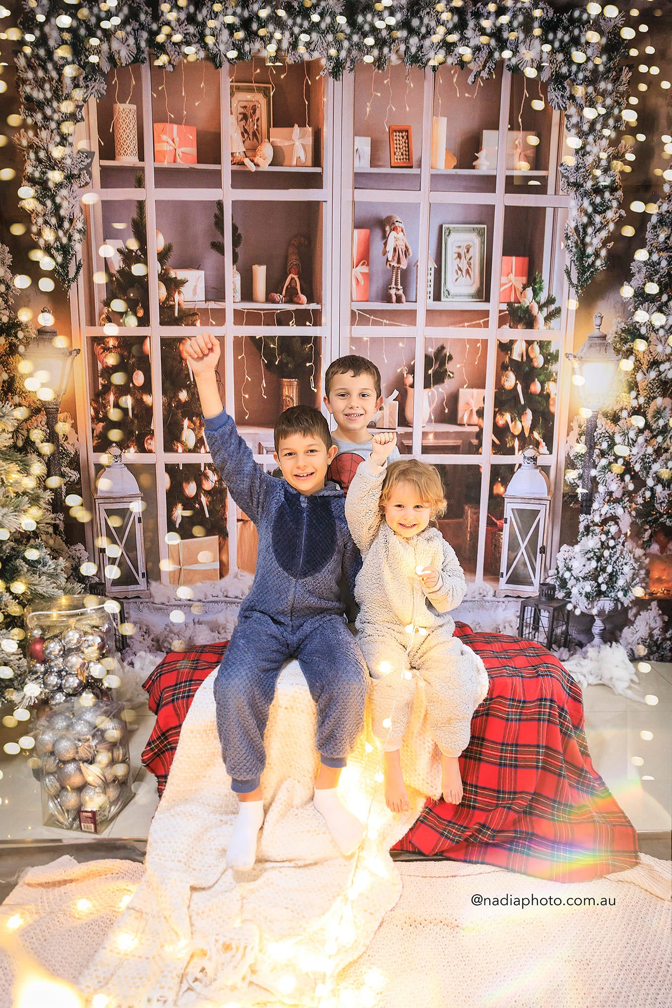 Kate Winter Backdrop Snow Christmas Tree Gift for Photography - Kate Backdrop AU