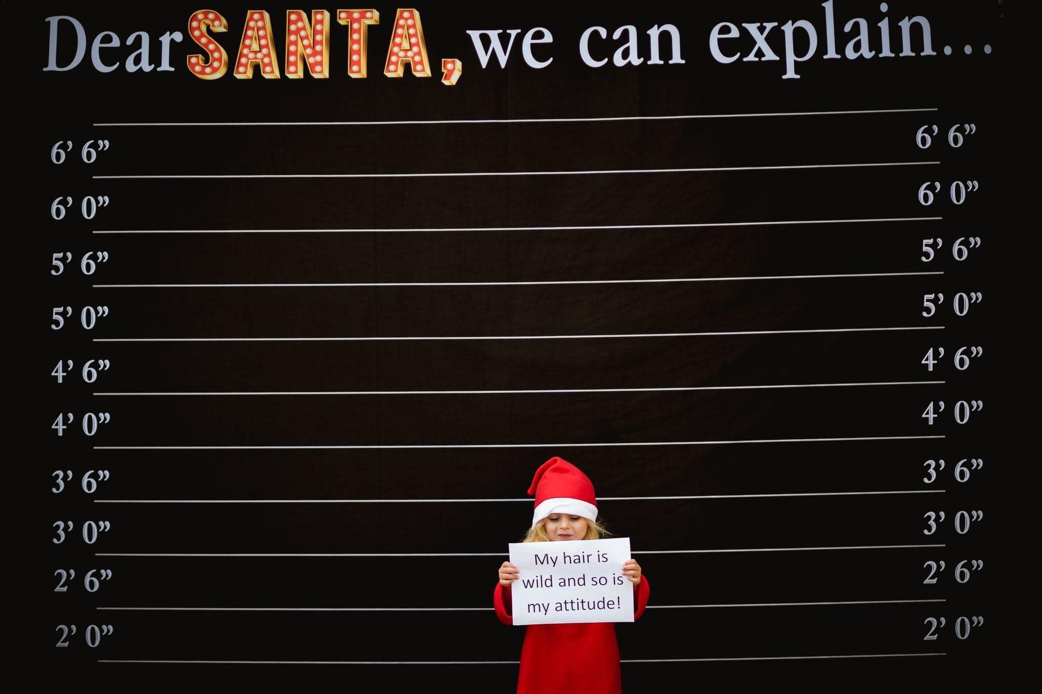 Kate Dear Santa Word Backdrop Black Christmas for Photography - Kate Backdrop AU