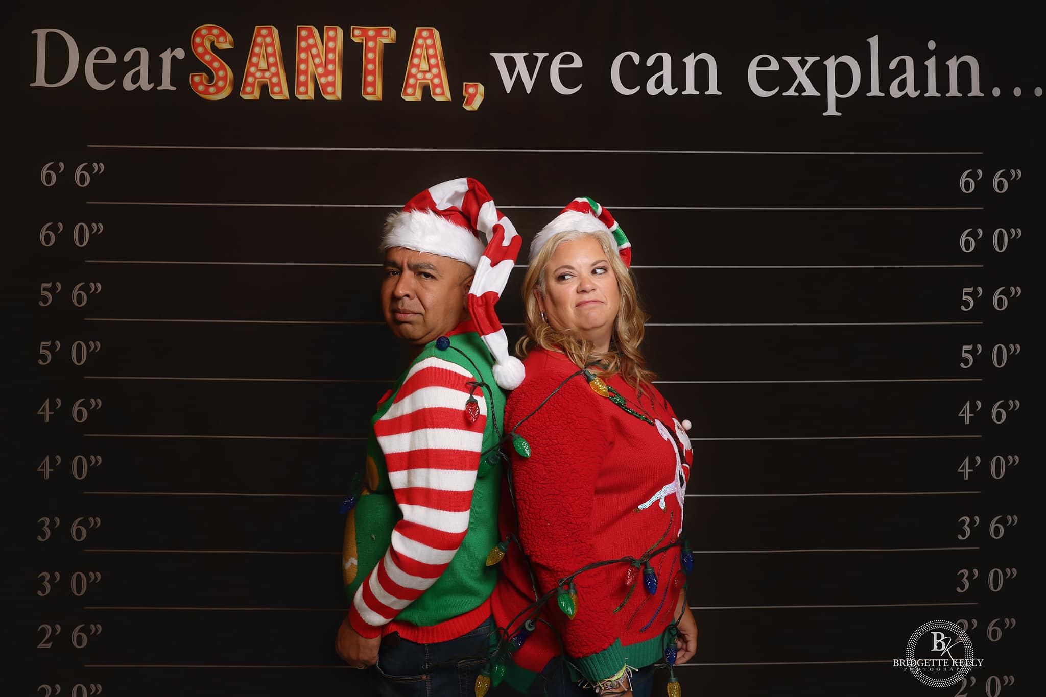 Kate Dear Santa Word Backdrop Black Christmas for Photography - Kate Backdrop AU