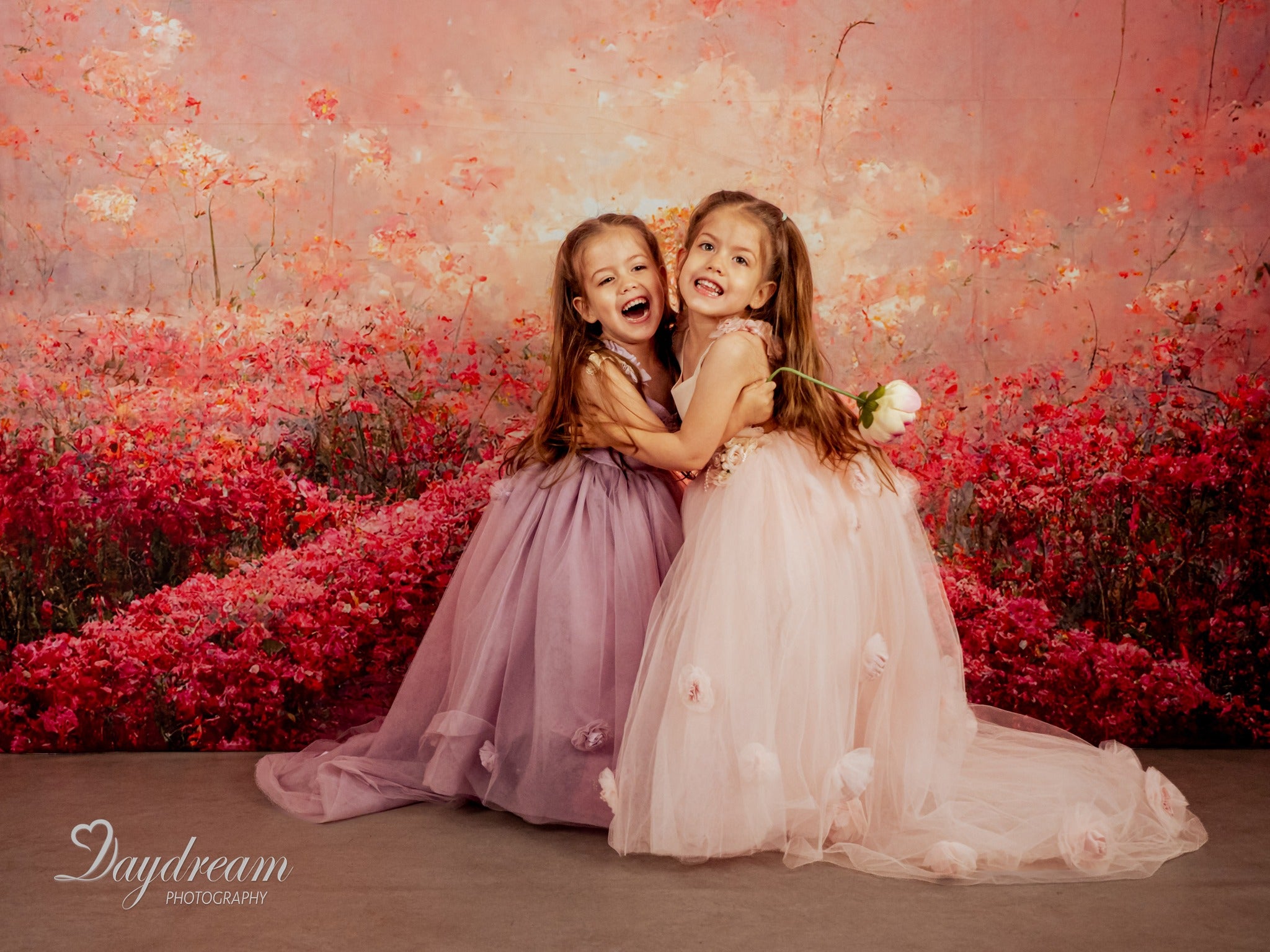 Kate Pink Floral Dream Path Backdrop Spring Designed By Pine Park Collection - Kate Backdrop AU