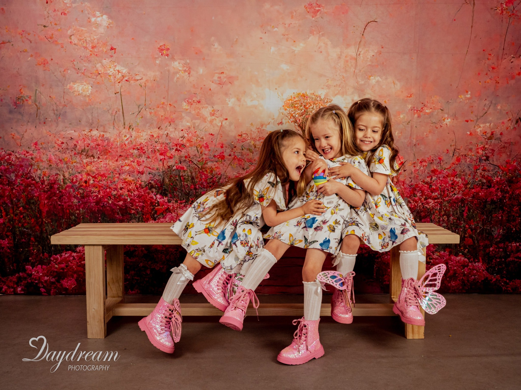 Kate Pink Floral Dream Path Backdrop Spring Designed By Pine Park Collection - Kate Backdrop AU