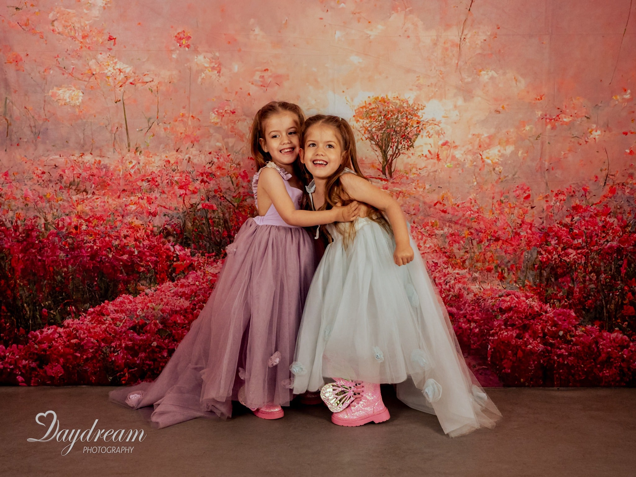 Kate Pink Floral Dream Path Backdrop Spring Designed By Pine Park Collection - Kate Backdrop AU