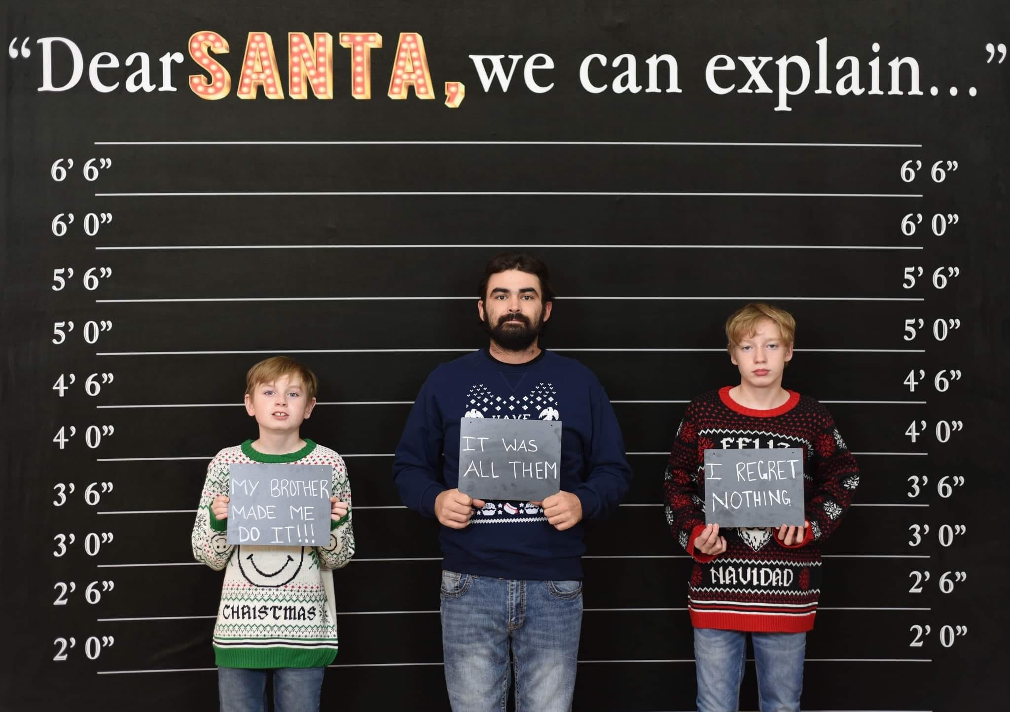 Kate Dear Santa Word Backdrop Black Christmas for Photography - Kate Backdrop AU