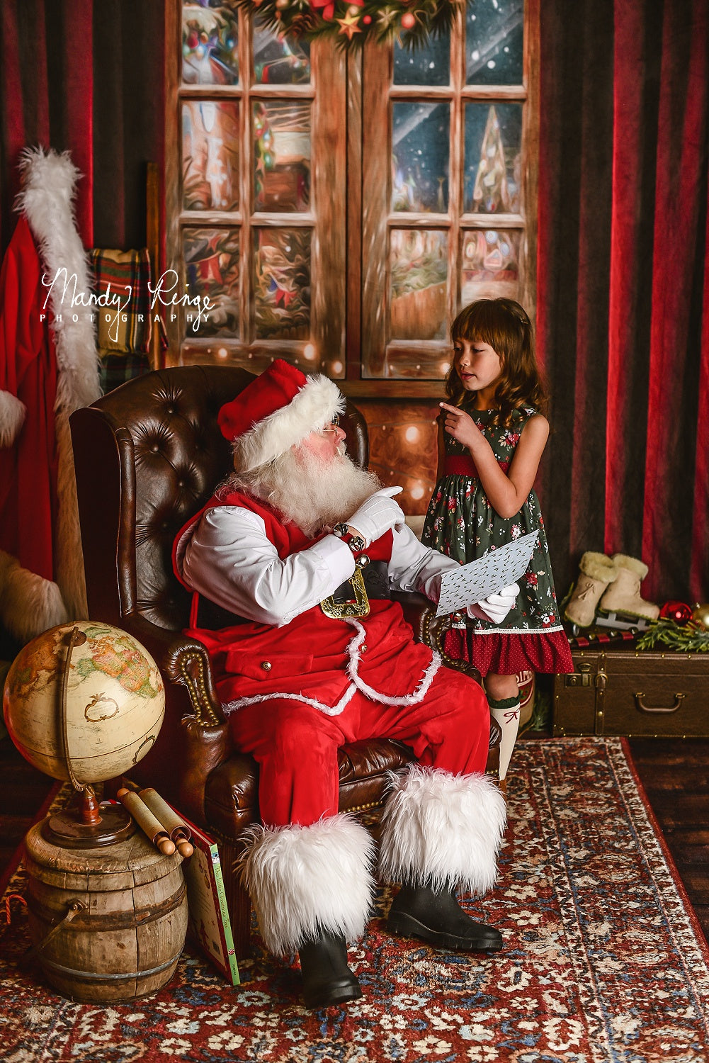 Kate Christmas Window Bling Backdrop for Photography - Kate Backdrop AU