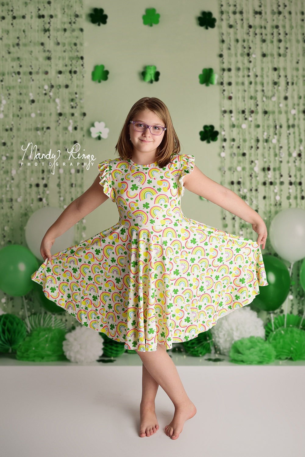 Kate St. Patrick's Day Shamrock Party Backdrop Designed by Mandy Ringe Photography - Kate Backdrop AU