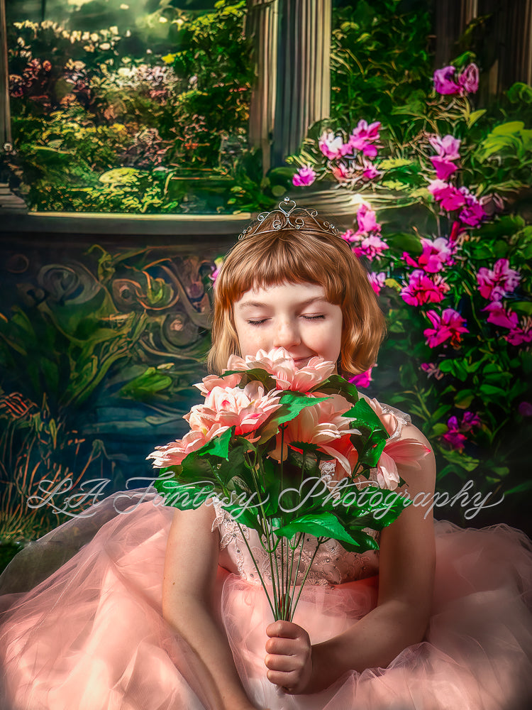 Kate Enchanted Gazebo Spring Fantasy Garden Backdrop Designed by Candice Compton - Kate Backdrop AU