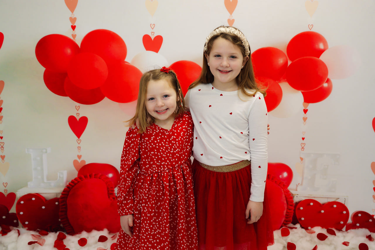 Kate Valentine's Day Balloons Backdrop Designed by Uta Mueller Photography - Kate Backdrop AU