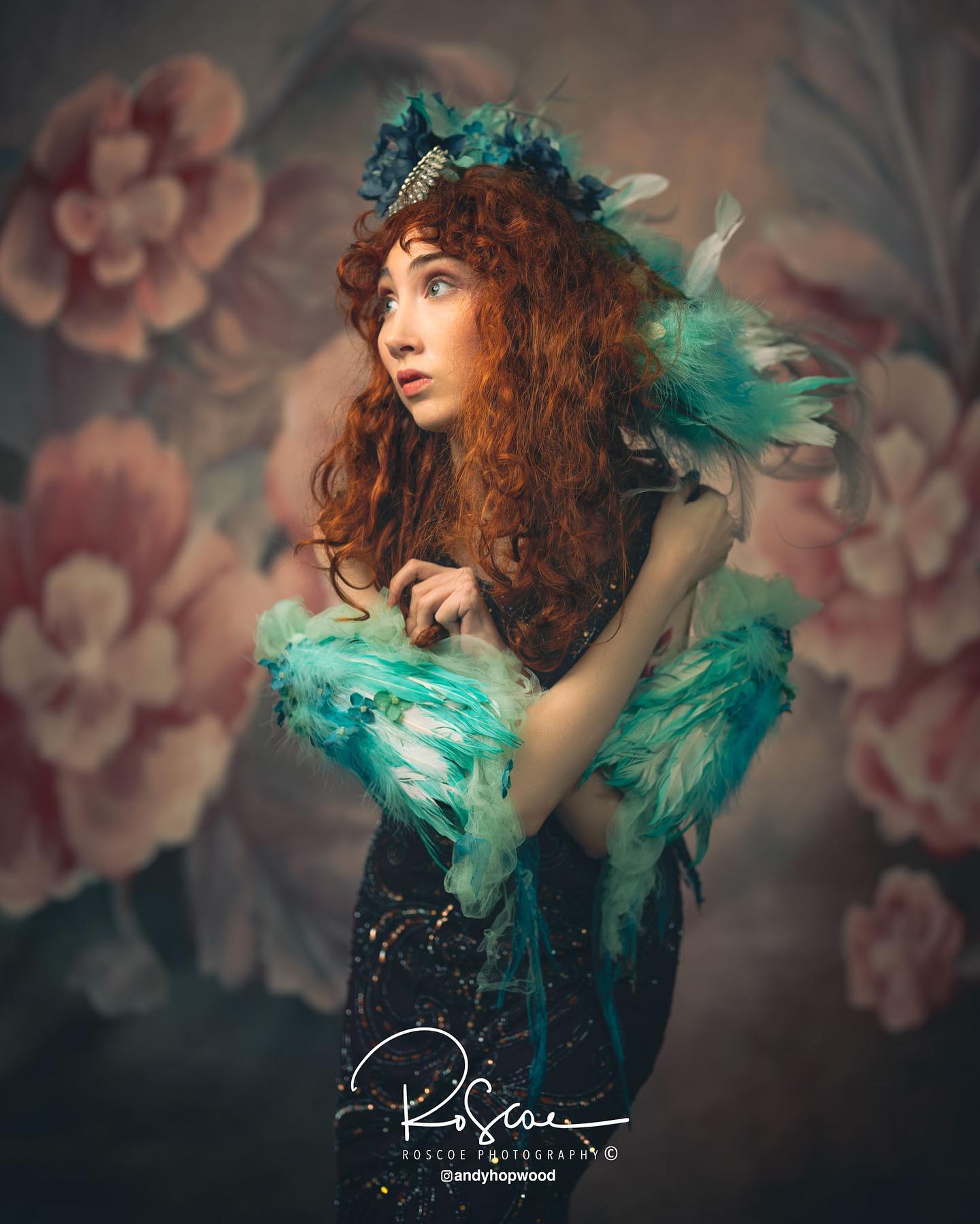 Kate Vintage Flowers Hand Painted Backdrop Fine Art Designed by GQ - Kate Backdrop AU