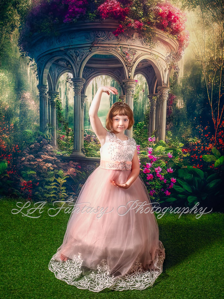 Kate Enchanted Gazebo Spring Fantasy Garden Backdrop Designed by Candice Compton - Kate Backdrop AU