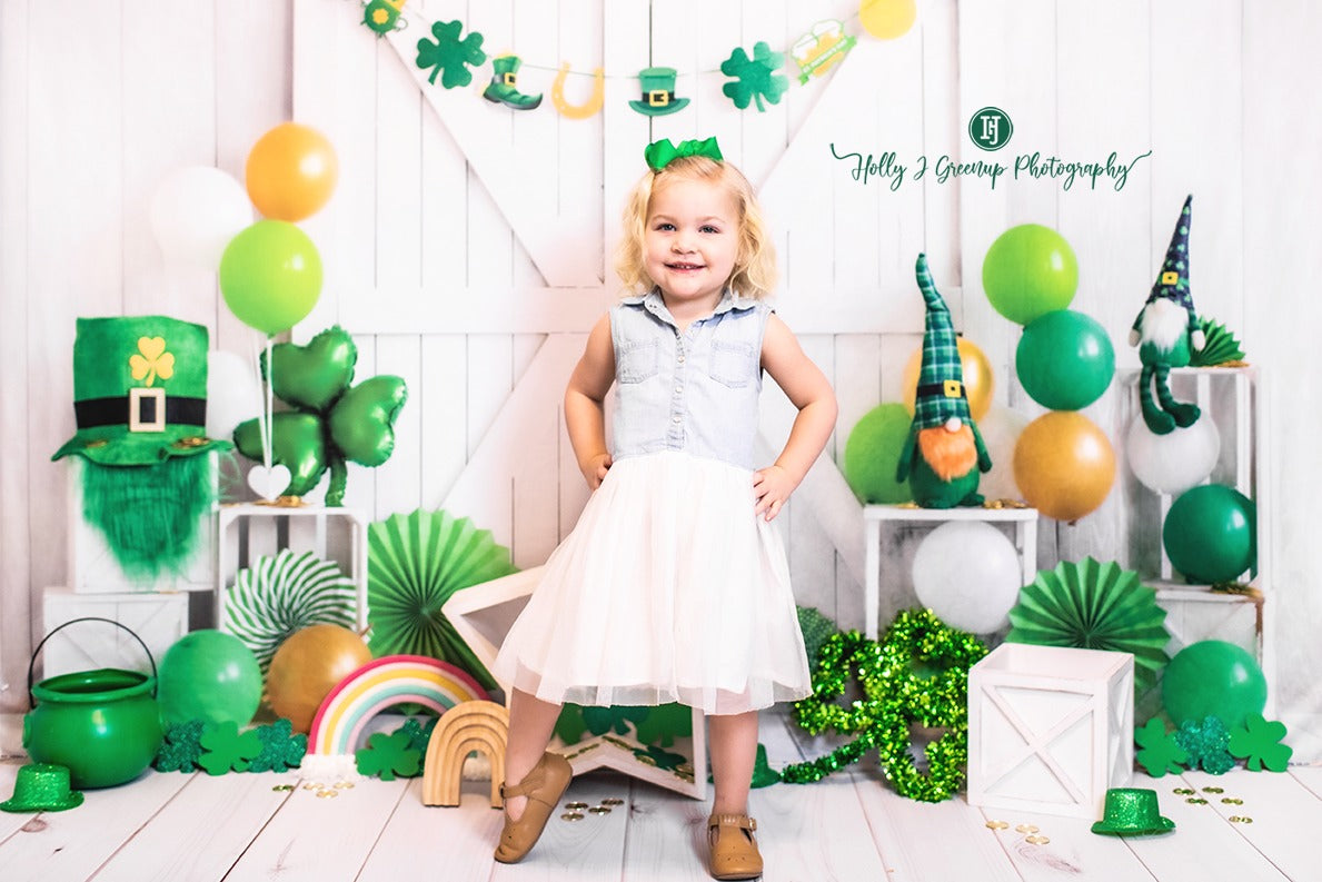 Kate St. Patrick's Day Backdrop Lucky Day Green Designed by Emetselch - Kate Backdrop AU