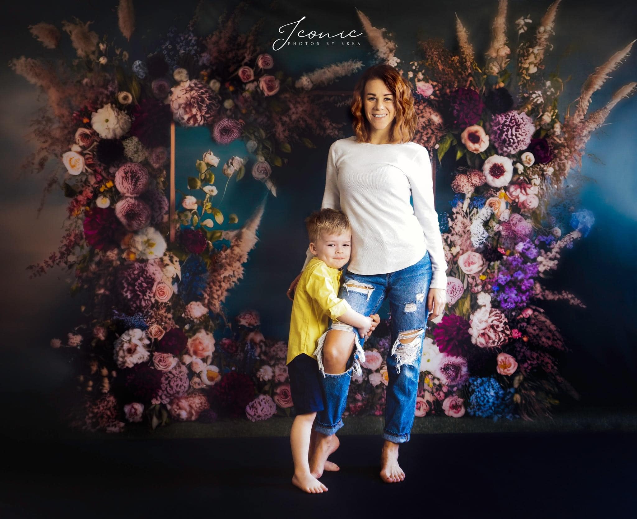 Kate Painterly Fine Art Backdrop Frame Spring Flowers Designed by Mini MakeBelieve - Kate Backdrop AU