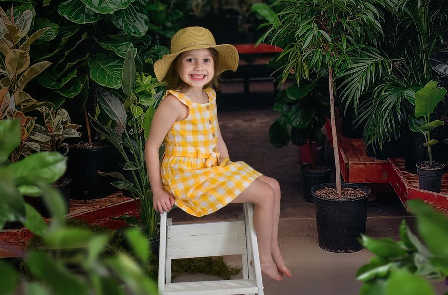 Kate Tropical Greenhouse Interior Backdrop Designed by Mandy Ringe Photography - Kate Backdrop AU