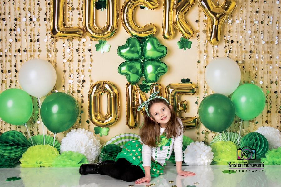 Kate Lucky St. Patrick's Day Backdrop One Birthday Designed by Mandy Ringe Photography - Kate Backdrop AU
