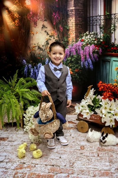 Kate Spring Floral Backdrop Colorful Casa Painted Outdoors Designed by Mini MakeBelieve - Kate Backdrop AU