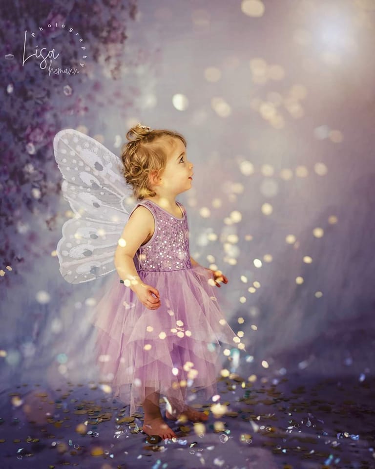 Kate Abstract Medium Purple with Flowers Backdrop for Photography Designed By Jerry_Sina - Kate Backdrop AU