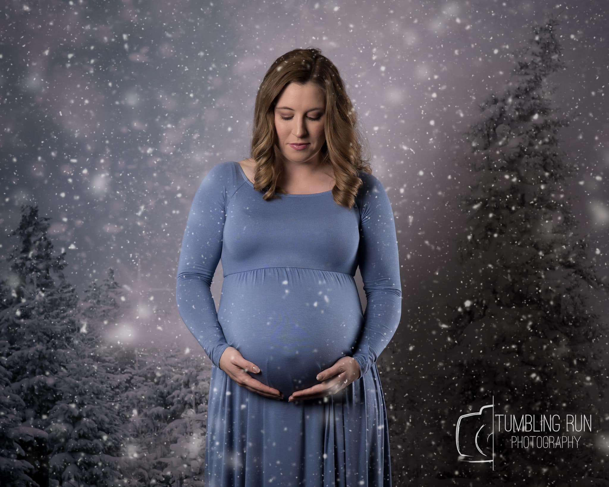 Kate Christmas Winter Wonderland With Trees Backdrop for Photography - Kate Backdrop AU