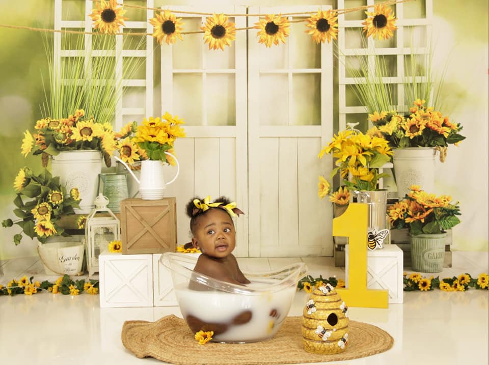 Kate Sunflowers Window Summer Backdrop Designed by Emetselch - Kate Backdrop AU