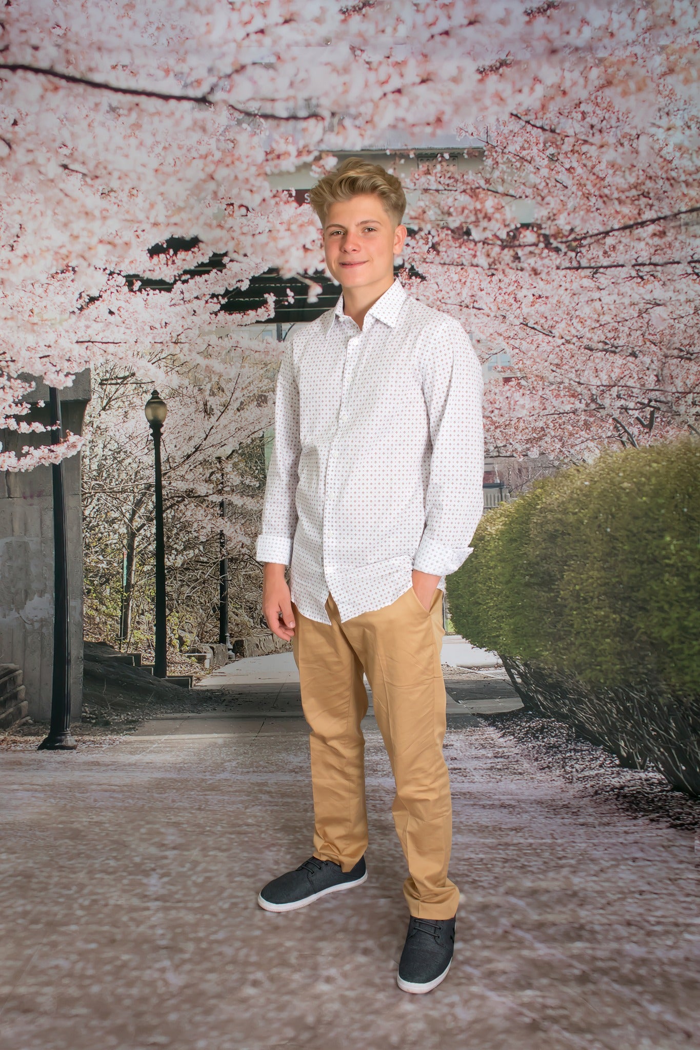 Kate Sweep Summer Cherry Blossom Archway Backdrop for Photography Designed by Erin Larkins - Kate Backdrop AU