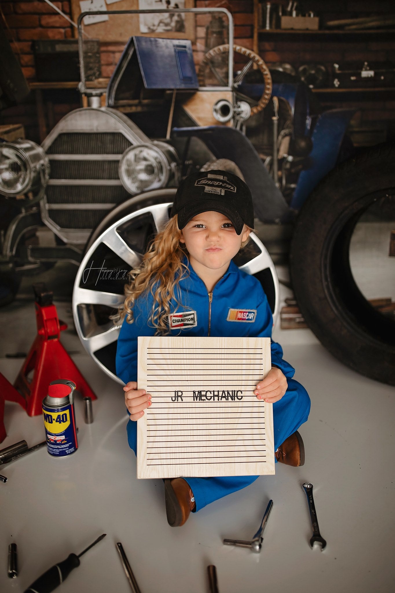 Kate Garage Car Workshop Backdrops for Boy - Kate Backdrop AU